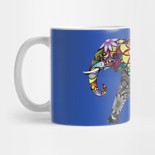 Colored Flower Elephant Mug